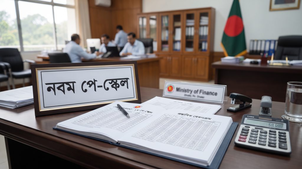 নবম পে-স্কেলের নতুন বেতন কাঠামো নিয়ে সরকারি প্রতিবেদনের প্রতীকী ছবি